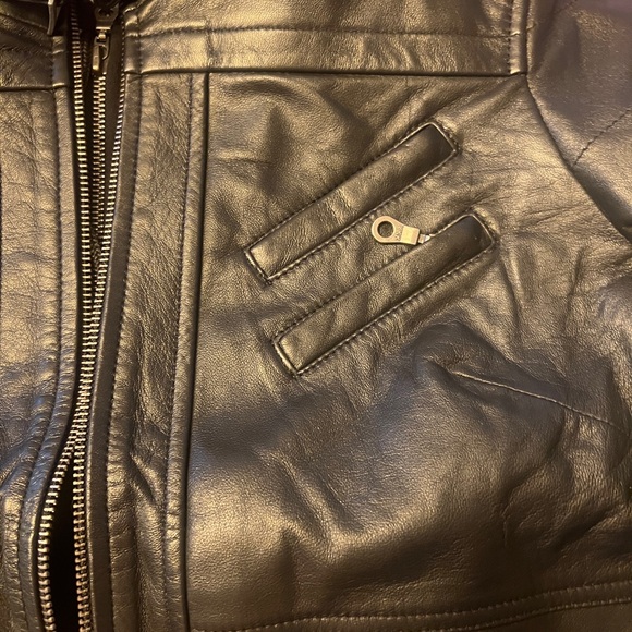 Genuine Leather Black Moto Jacket w/ Hood • New • Real Leather - Picture 8 of 13